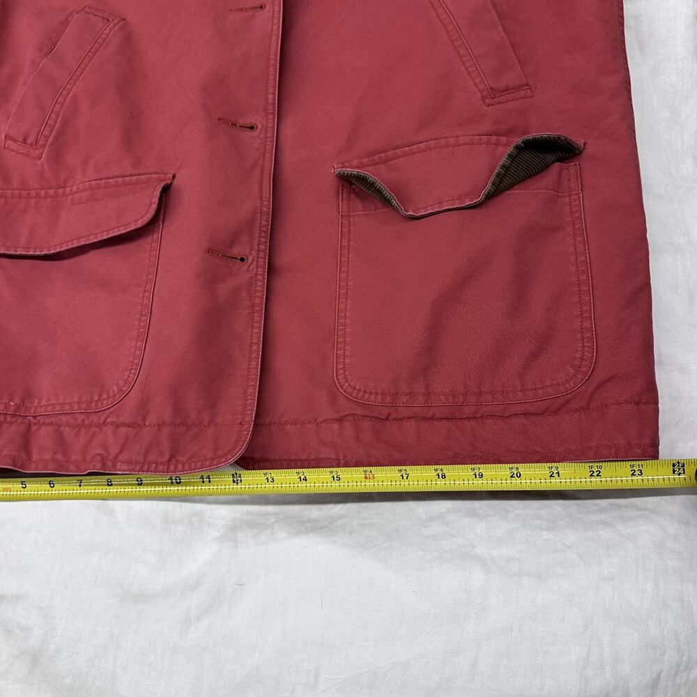 Vintage LL Bean Jacket Womens Red Canvas Quilt Barn Chore Corduroy 0WY29 sizeXL - Picture 16 of 16